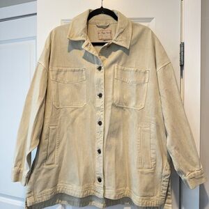 We The Free Beige Utility Jacket